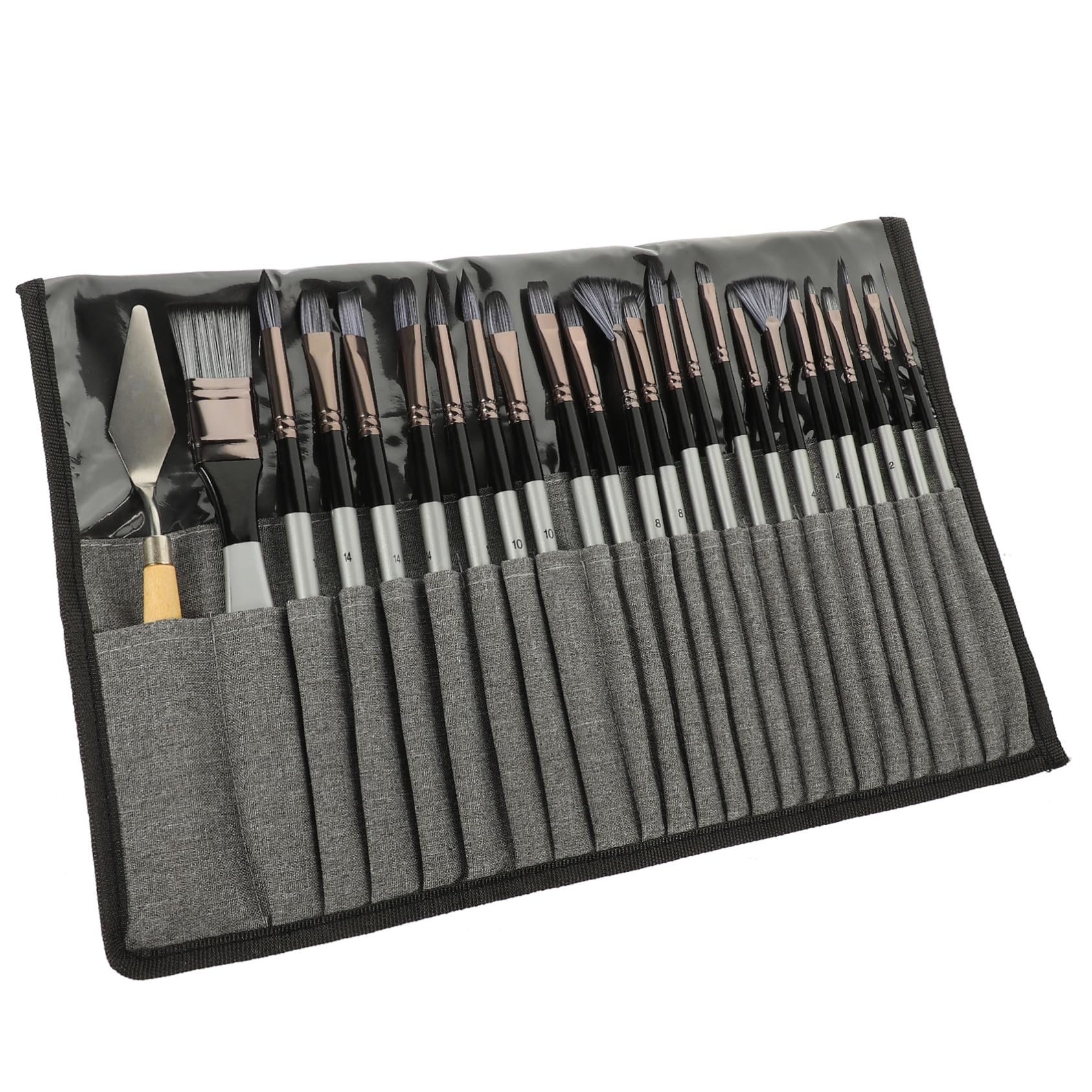 Pinceles Profesional Cerdas Nylon para Óleo Acrílico Gouache Principiantes