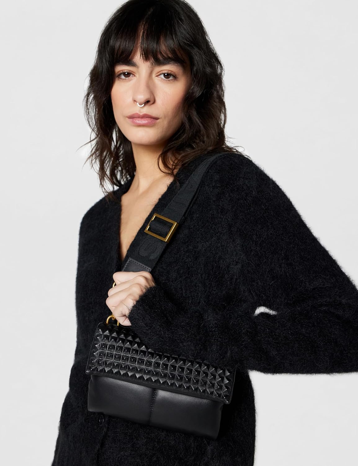 AllSaints Women's Ezra Stud Crossbody Black One Size - Image 2