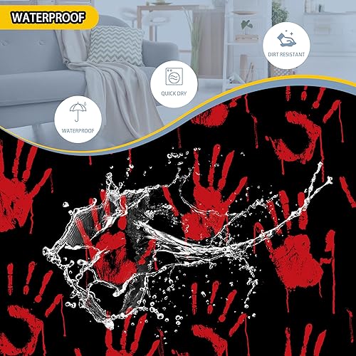 Miniatura 4 de Cesta de lavandería con estampado a mano, diseño de gota de sangre, plegable, de tela Oxford, divertida cesta de lavandería, organizador de cubo