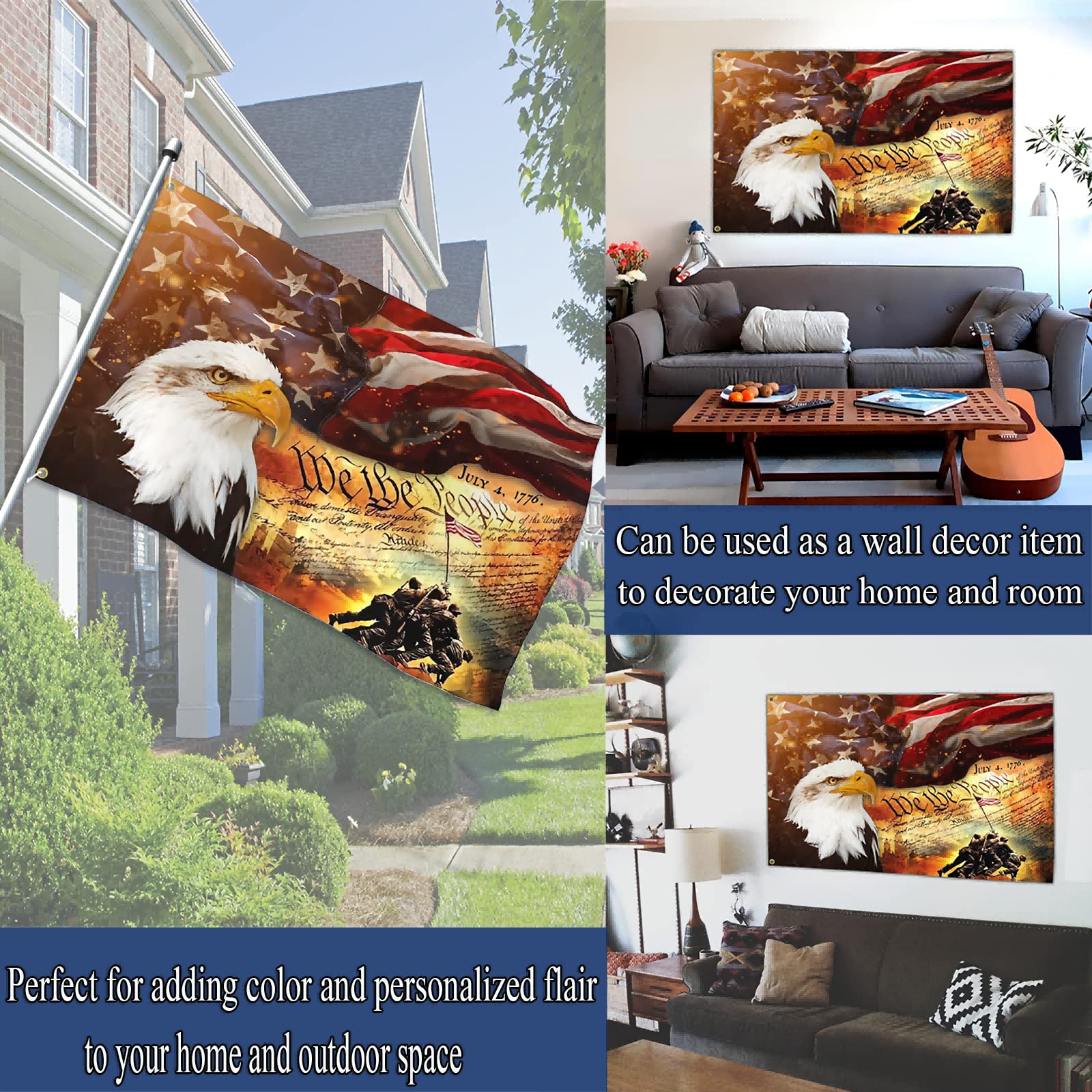 Des Composites LE DRAPEAU AMÉRICAIN ET LA DÉCLARATION D'INDÉPENDANCE Le 4 Juillet 1776 Photo