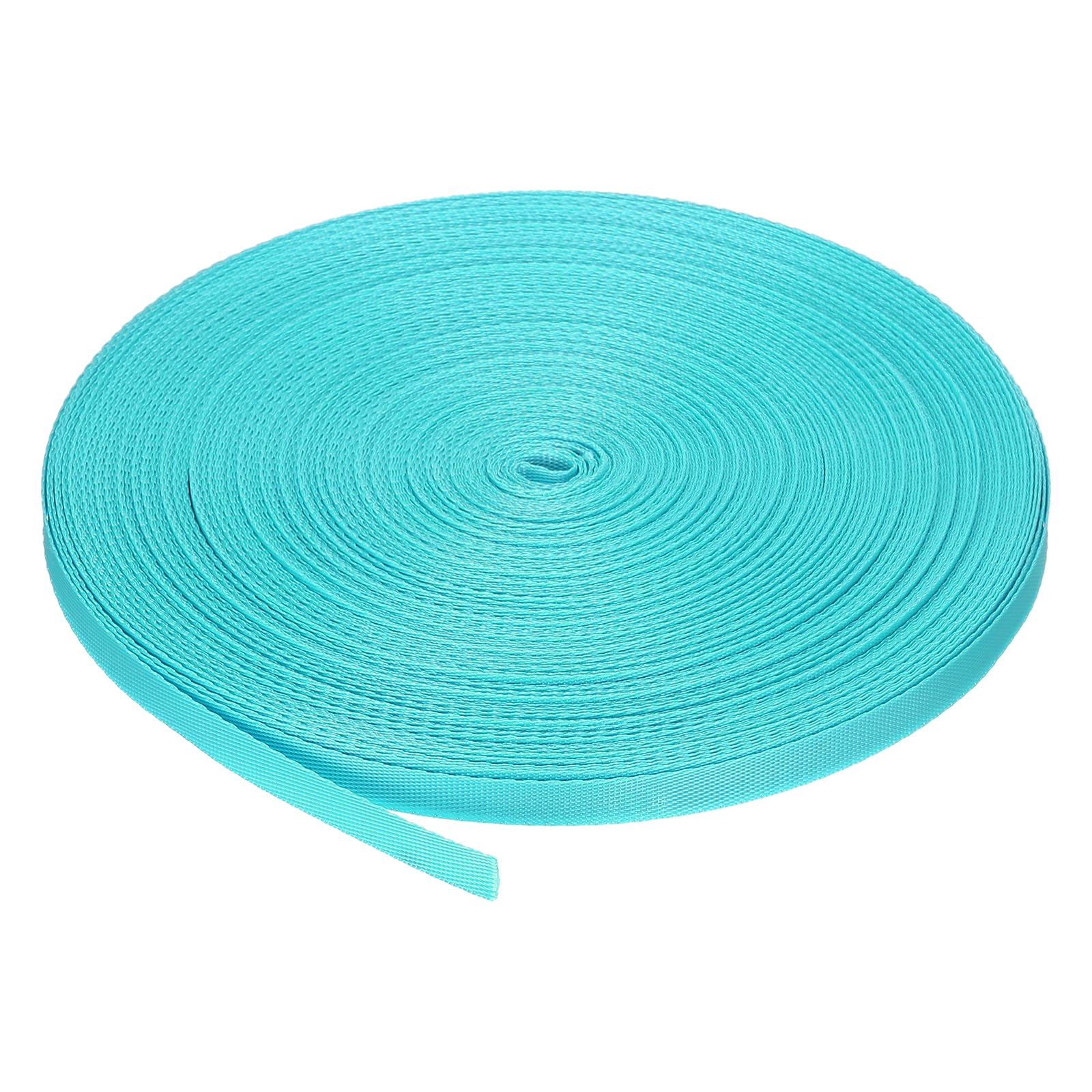 MECCANIXITY Nylon Webbing Strap Flat 3/8 Inch 50 Yards Ice Blue for Outdoor DIY Gear Repair, Backpack, Luggage-Rack, Crafts