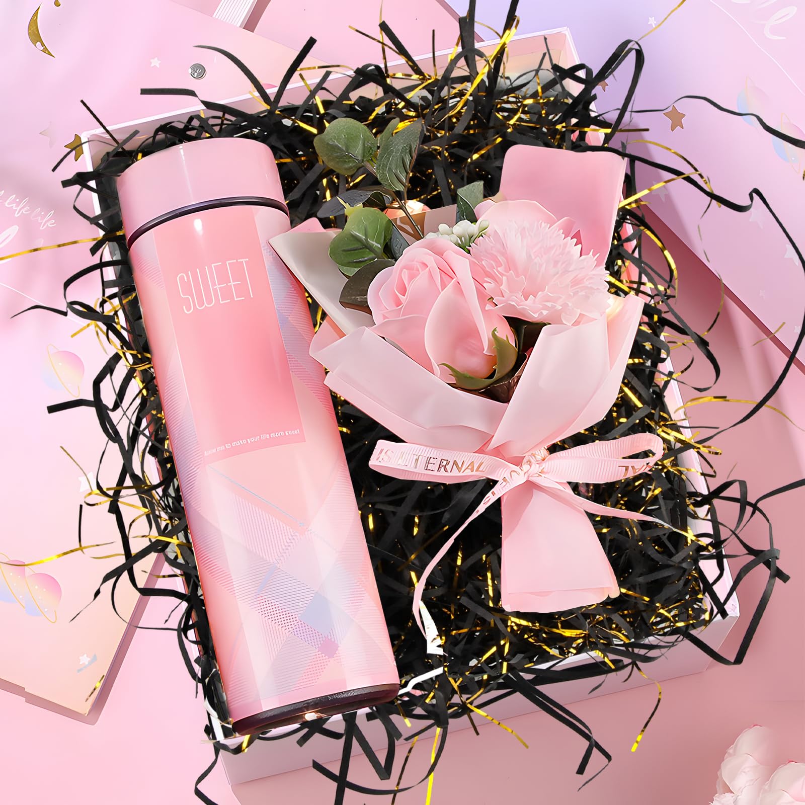 VEYLIN Carta velina oro rosa, 50 fogli di carta velina per imballare regali, 50 x 44 pollici