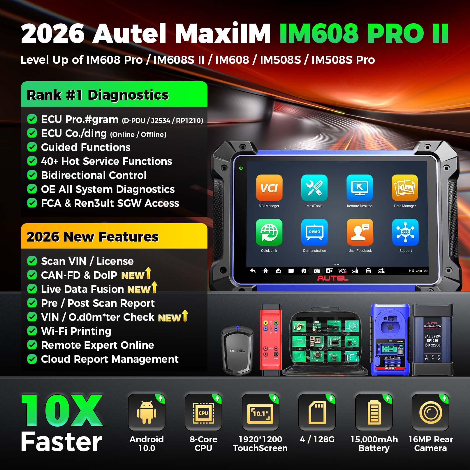 Amazon.co.jp: Autel MaxiIM IM608 PRO 2スキャナー フルキット付き
