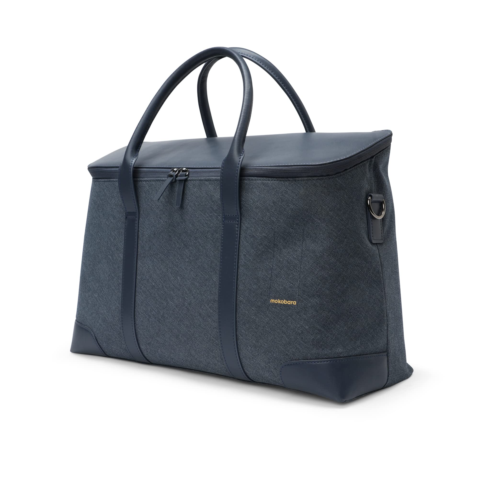 MOKOBARA The Cabin Duffle | Vegan Leather Water Resistant Cross Body Travel Bag for Men and Women with 16