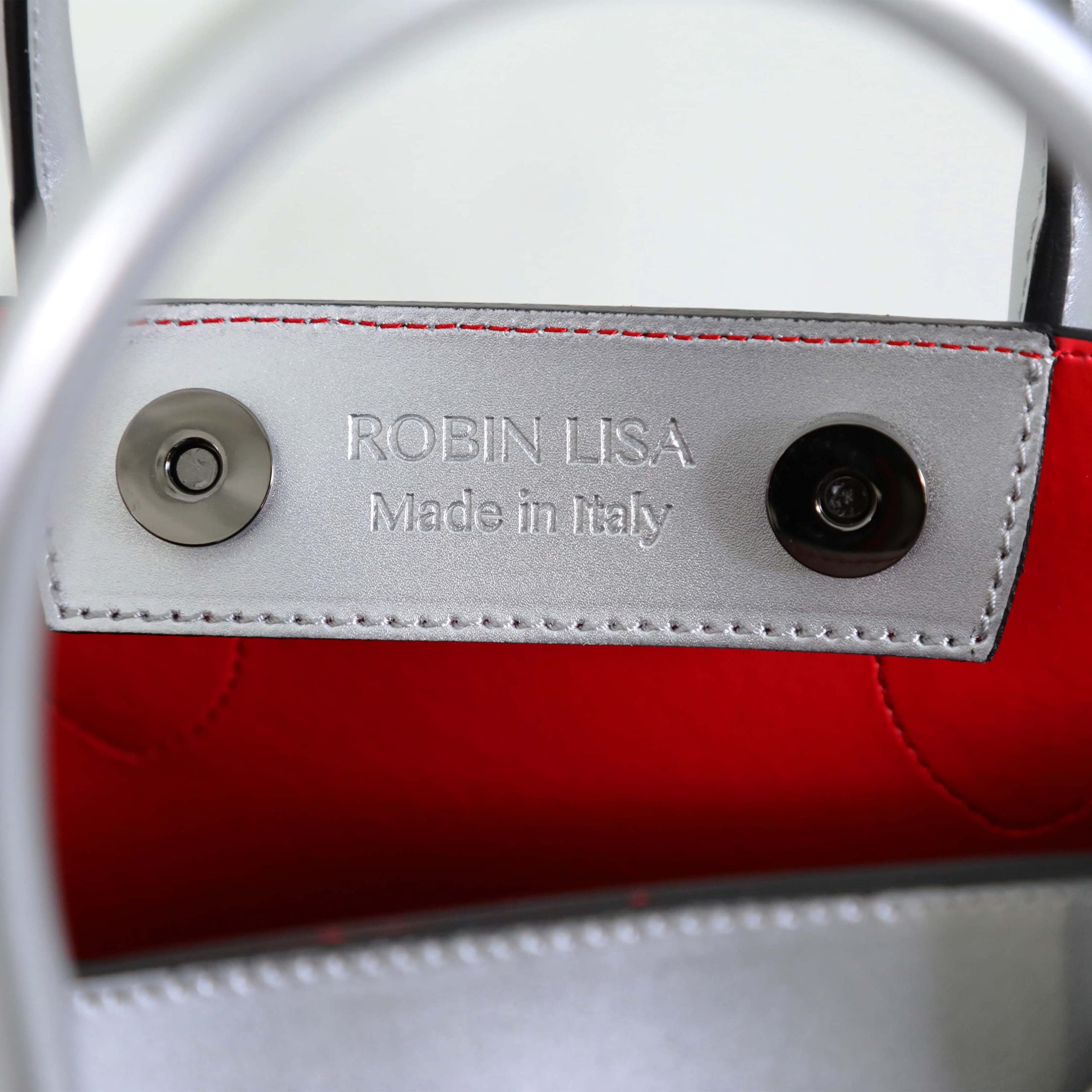 Luxury Handbags for Women | Hand-made in Italy, Genuine Leather Madison Tote Bag: Metallic Silver
