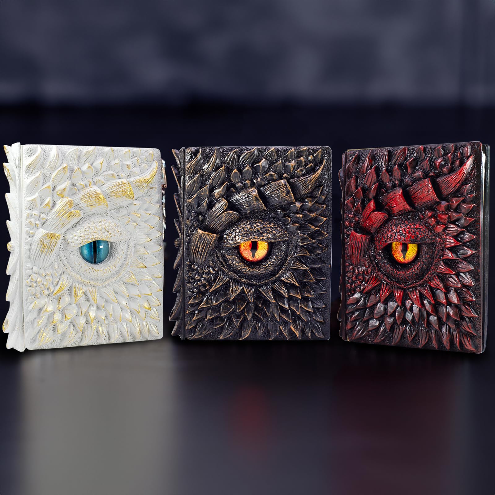Sammelkarten-Binder, 3D-Drachenauge, geprägt, passend für 400 Karten, Kartensammler, Albumhalter, mit 50 abnehmbaren Hüllen, Spielzeug, Geschenke für Jungen und Mädchen, Rot