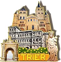 Vista 1 de Trier Alemania - Imán de madera 3D para nevera, recuerdos coleccionables, decoración artesanal, artesanías