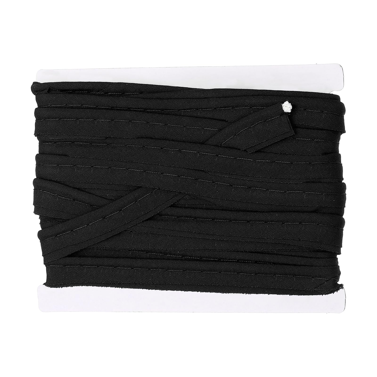 sourcing map Piping Trim Bias Tape, 3/8 Inch 6 Yards Cotton Folding Binding Tape with Welting Cord, Decorative Sewing Trim for Home Decor Sewing DIY Crafting Clothing Fabric Edge, Black