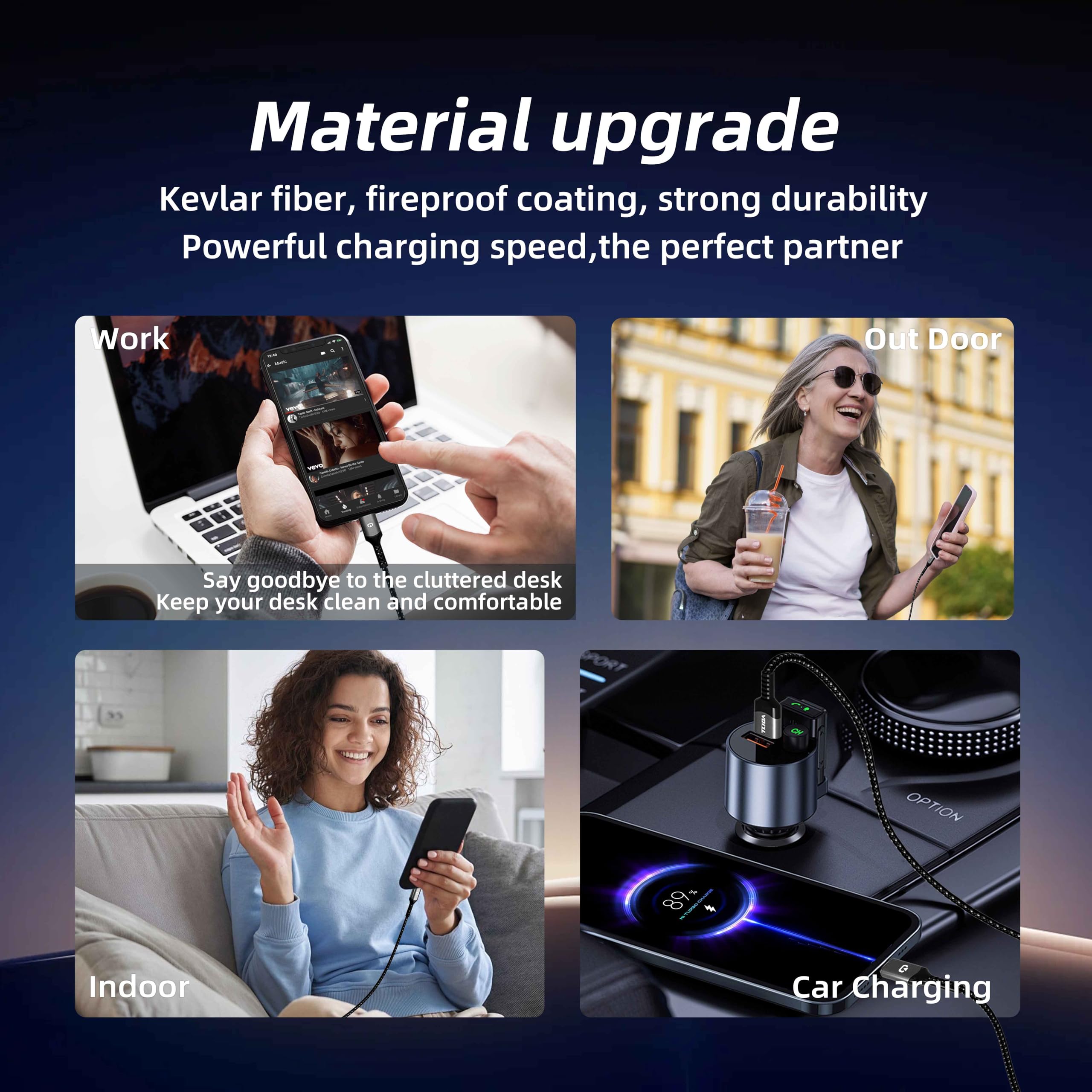 Kabel micro USB, szybkie ładowanie i synchronizacja ładowarka z systemem Android, plecione nylonowe kable micro USB kompatybilne z GalaxyS7S6J7 Edge Note 5, Sony, Kindle, MP3, urządzeniami z