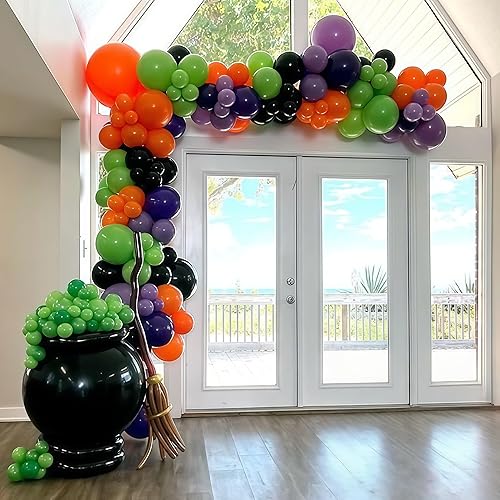 Miniatura 10 de Globos de aluminio de Halloween, juego de pancartas de globo negro para fiesta, kit de banderines de letras de Mylar de 16 pulgadas para decoración