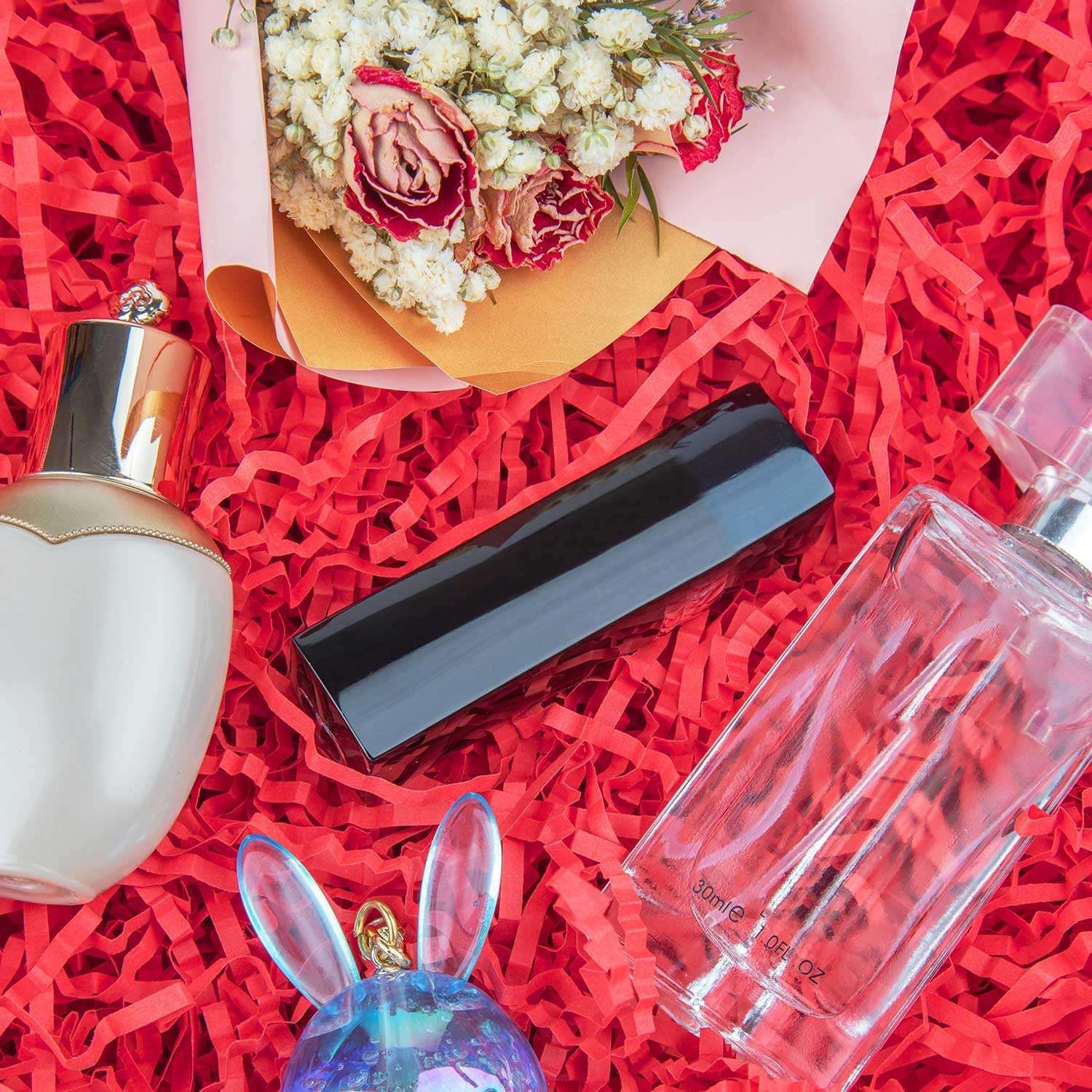 Caleihd 1/2 LB Crinkle Cut Paper Shredded Filler Paper for Gift Baskets Gift Box Confetti Paper Shreds Decoration Stuffing for Birthday, Weddings, Anniversaries, Christmas Wrapping Red