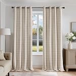 Beauoop Green Plaid Jacquard Blackout Curtains 84 Inches Long 2 Panels for Bedroom Living Room Checkered Room Darkening Thermal Insulated Soundproof Grommet Window Treatment Drapes, 52x84 2 Set