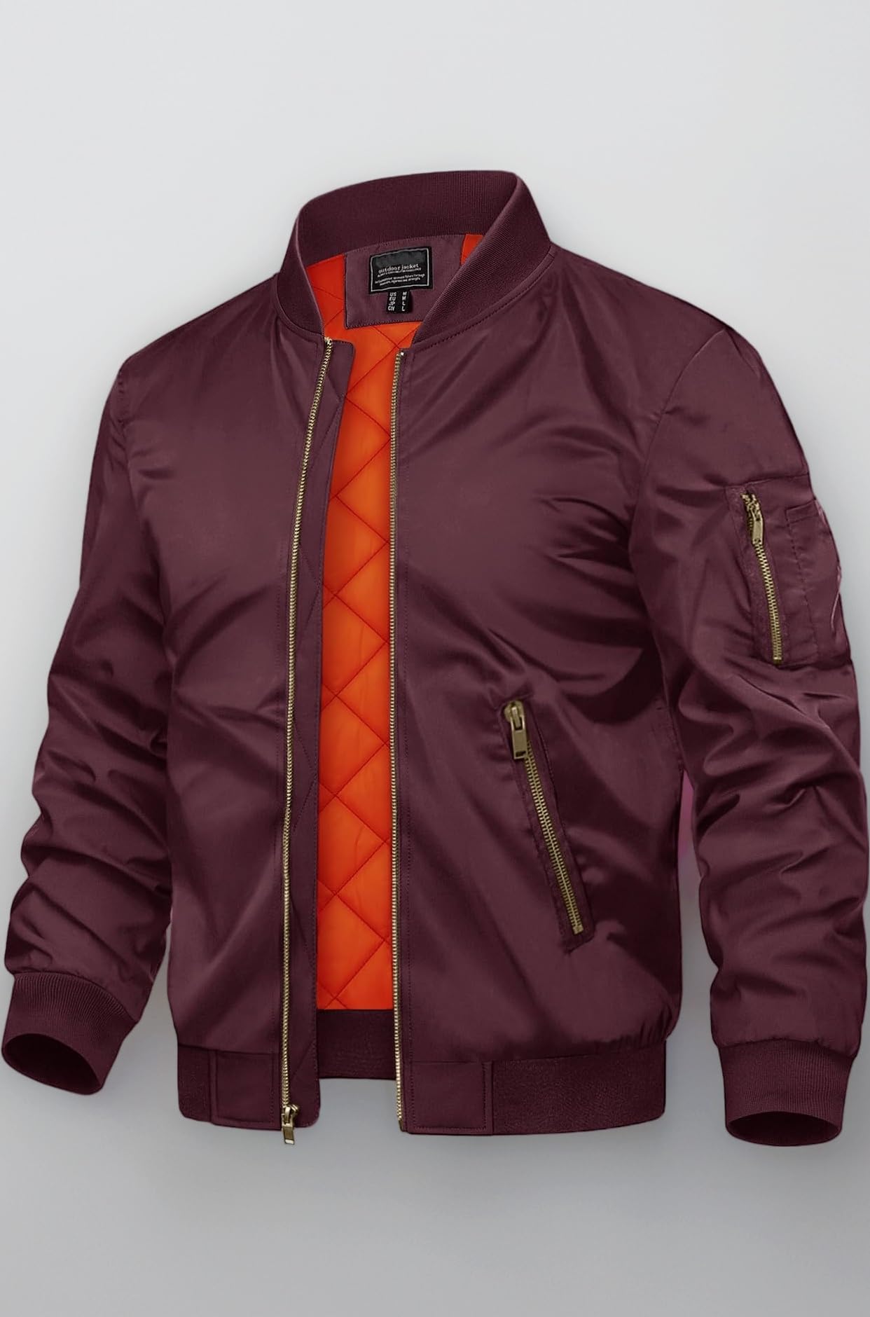 TACVASEN Men's Jackets-Windproof Bomber Jacket Full Zip Winter Warm Padded Coats Outwear