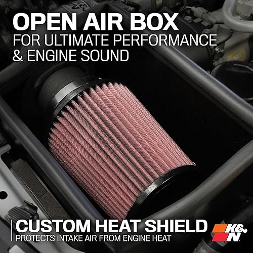 Miniatura 7 de K&amp;N Kit de admisión de aire frío aumenta la aceleración y el crecimiento del motor, garantizado para aumentar la potencia hasta 8 HP compatible con