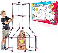 Vista 8 de Fun Forts Kit de Construcción de Fortaleza Brillante para Niños - Paquete de 81 Juguetes de Construcción STEM que Brillan en la Oscuridad, Tienda