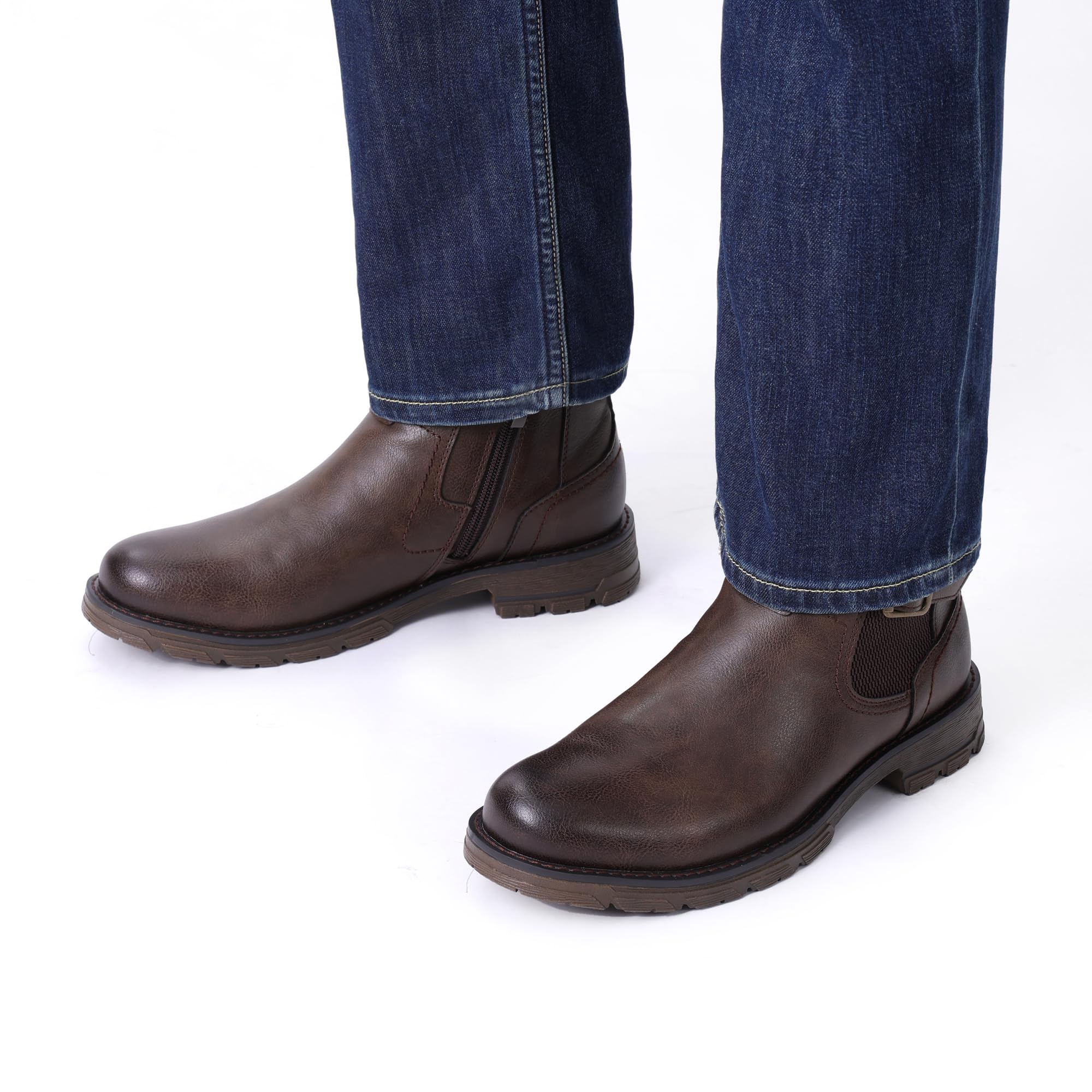 Bruno Marc Stivaletti Chelsea Uomo, Design Classico e Casual, Comodi Slip-on alla Caviglia