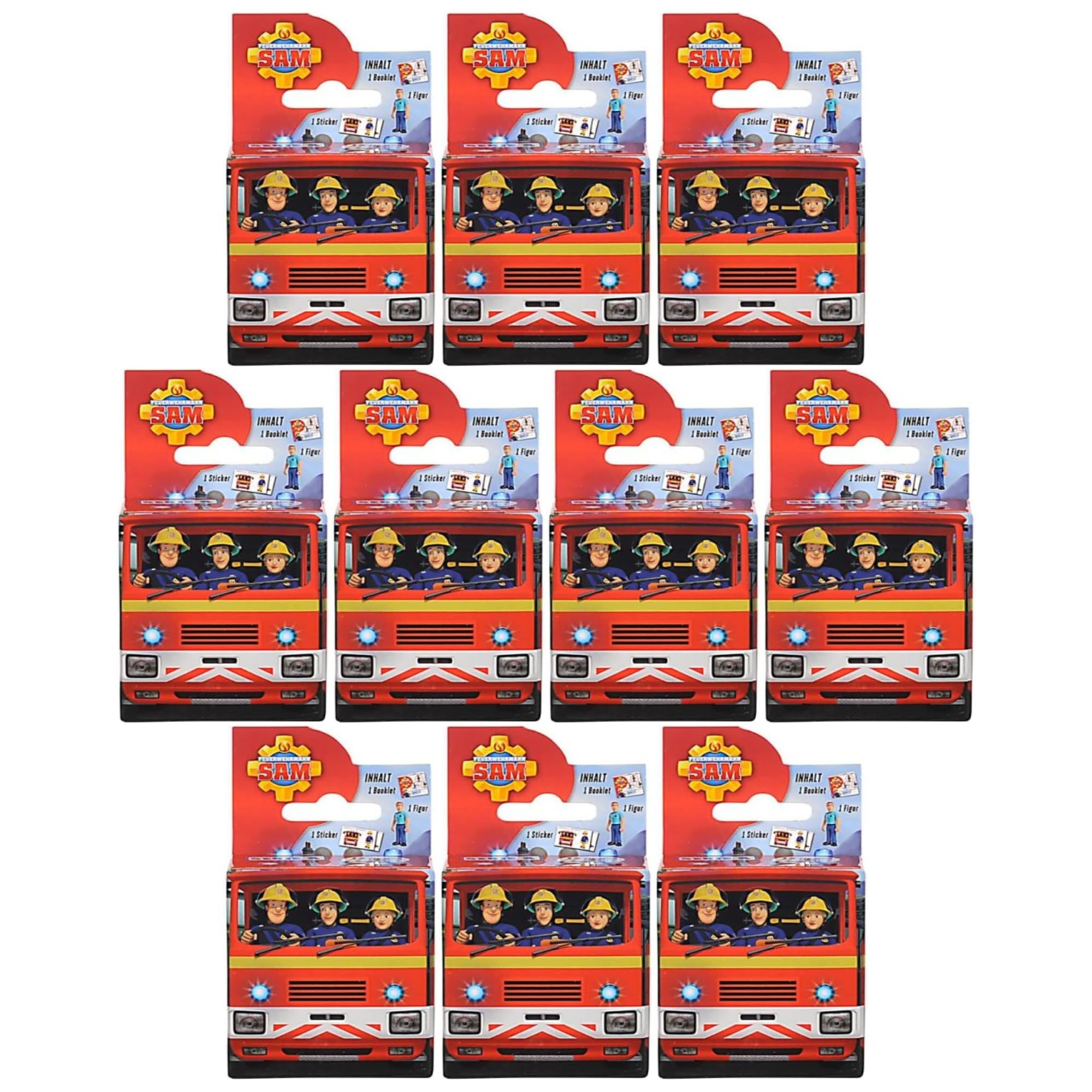 Simba Fireman Sam Figure Blind Box and Diecast Vehicle Sets - (Set of 10 Blind Box Figures)