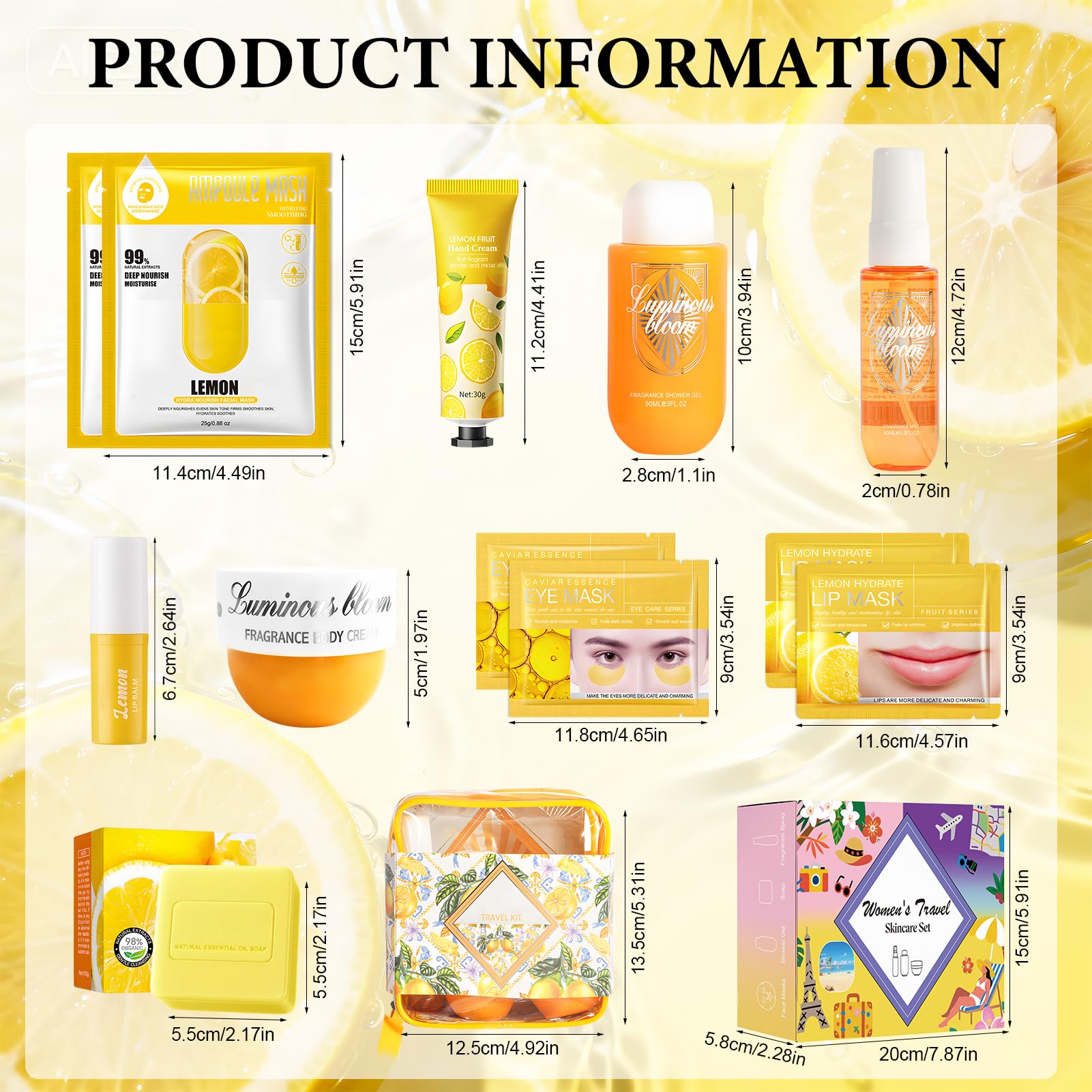 Skincare Coreano Kit, Skin Care Coreano Regalo Mujer, Skincare Coreano con Crema Hidratante Corporal, Perfume, Gel de Ducha, Crema Manos, Lip Balm, Parches Ojos, Jabon, Mascarillas Faciales