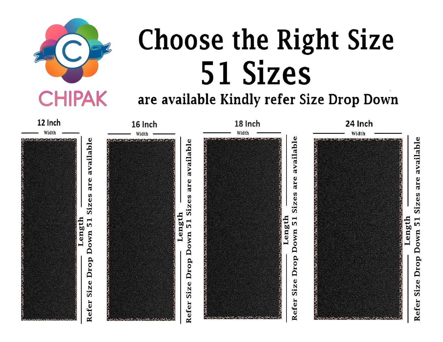 CHIPAK Premium Vinyl Privacy Frosted Black Glass Film (18x48 Inch) - Self-Adhesive Window Sticker Blackout Sheet Tint Wallpaper for Heat UV Blocking Window Blind Sun Protection. Sparkle Black — Amazon image 2
