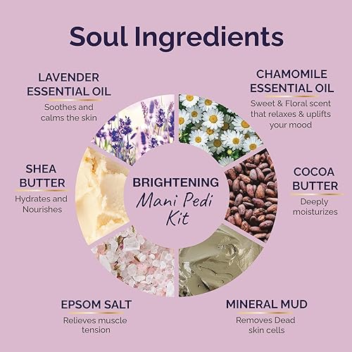 Miniatura 3 de Vedic Valley - Kit de manicura y pedicura, lavanda y manzanilla, 2.65 oz para manos y pies suaves y nutridos set de spa profesional con spa para