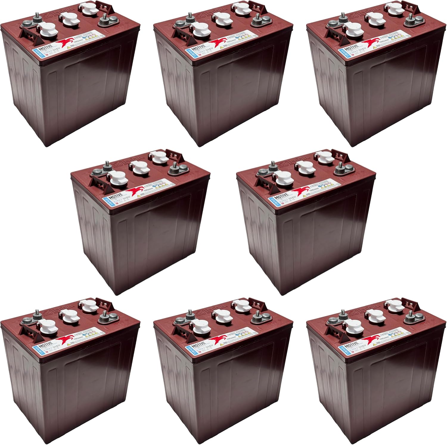 8 X TROJAN BATTERY T-105 PLUS 6V DEEP CYCLE FLOODED 225 Ah