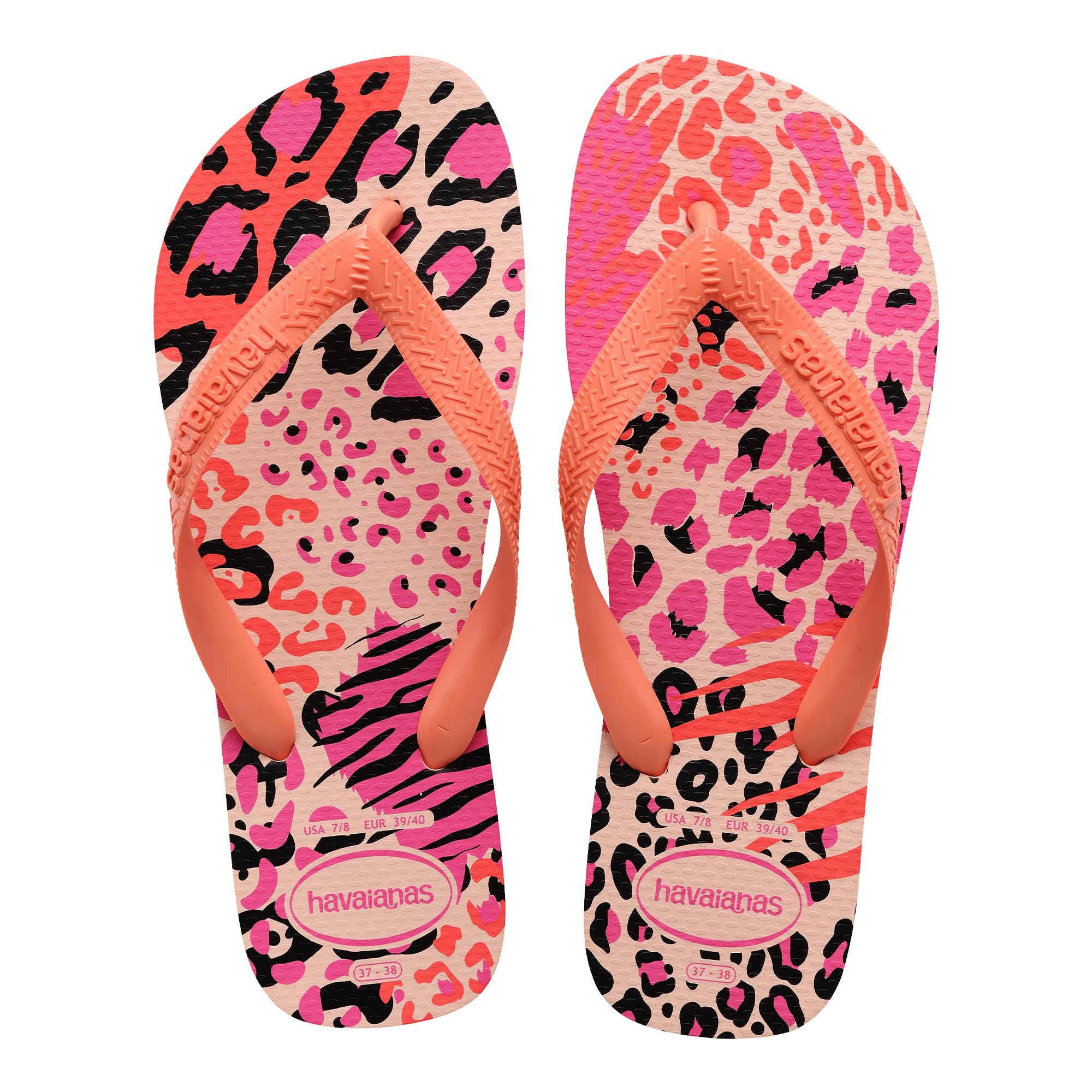 Havaianas – Top Animals, bequeme, leichte und strapazierfähige Flip-Flops, Sohle mit Animal-Print, breite Riemen und flexible Sohle, Damen