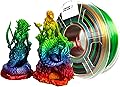 PETG 3D Printer Filament 1.75mm,Multi Color,Translucent Rainbow,1kg(2.2lbs) Accuracy +/-0.05mm for ender3 Cr10