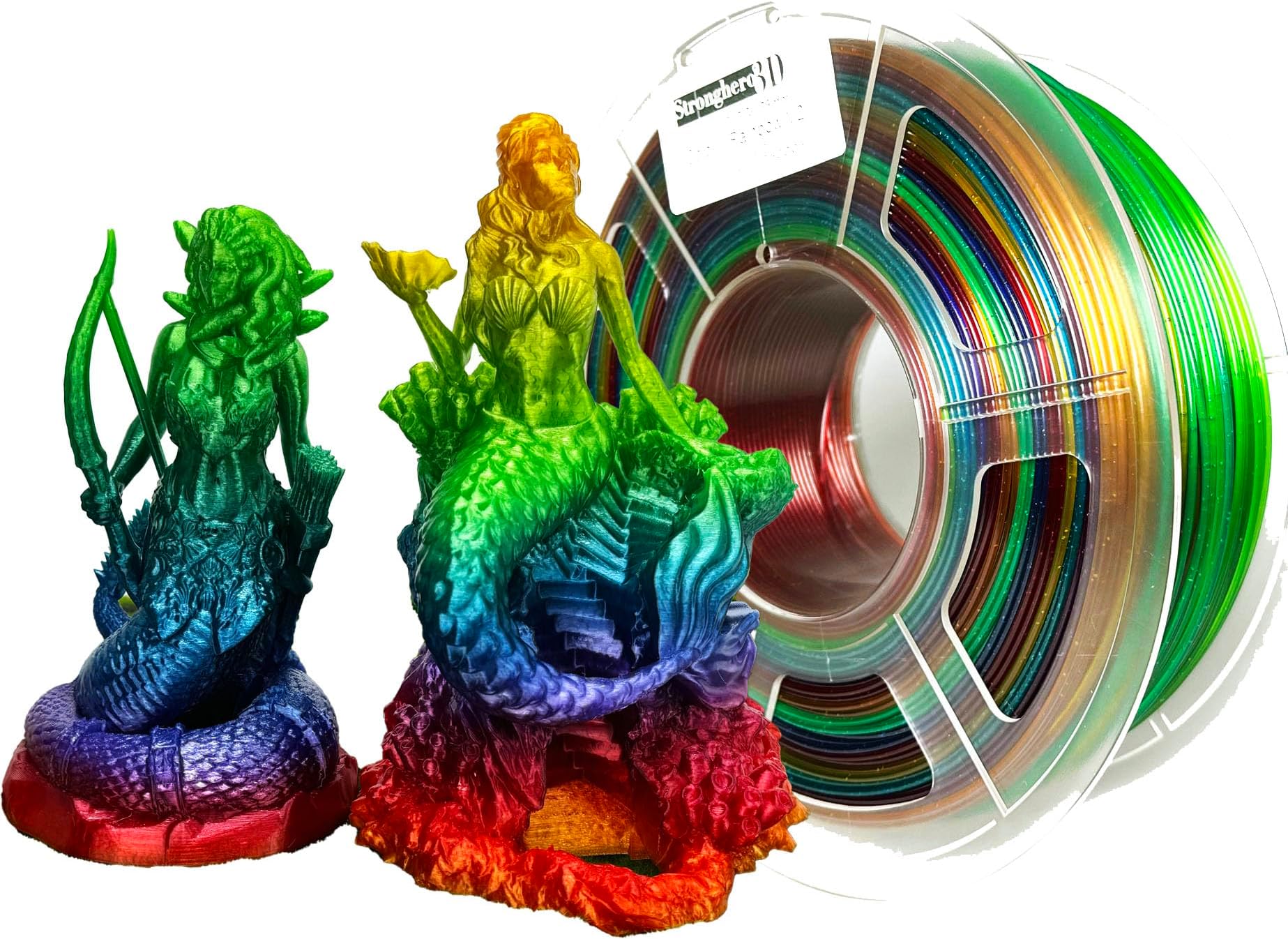PETG 3D Printer Filament 1.75mm,Multi Color,Translucent Rainbow,1kg(2.2lbs) Accuracy +/-0.05mm for ender3 Cr10