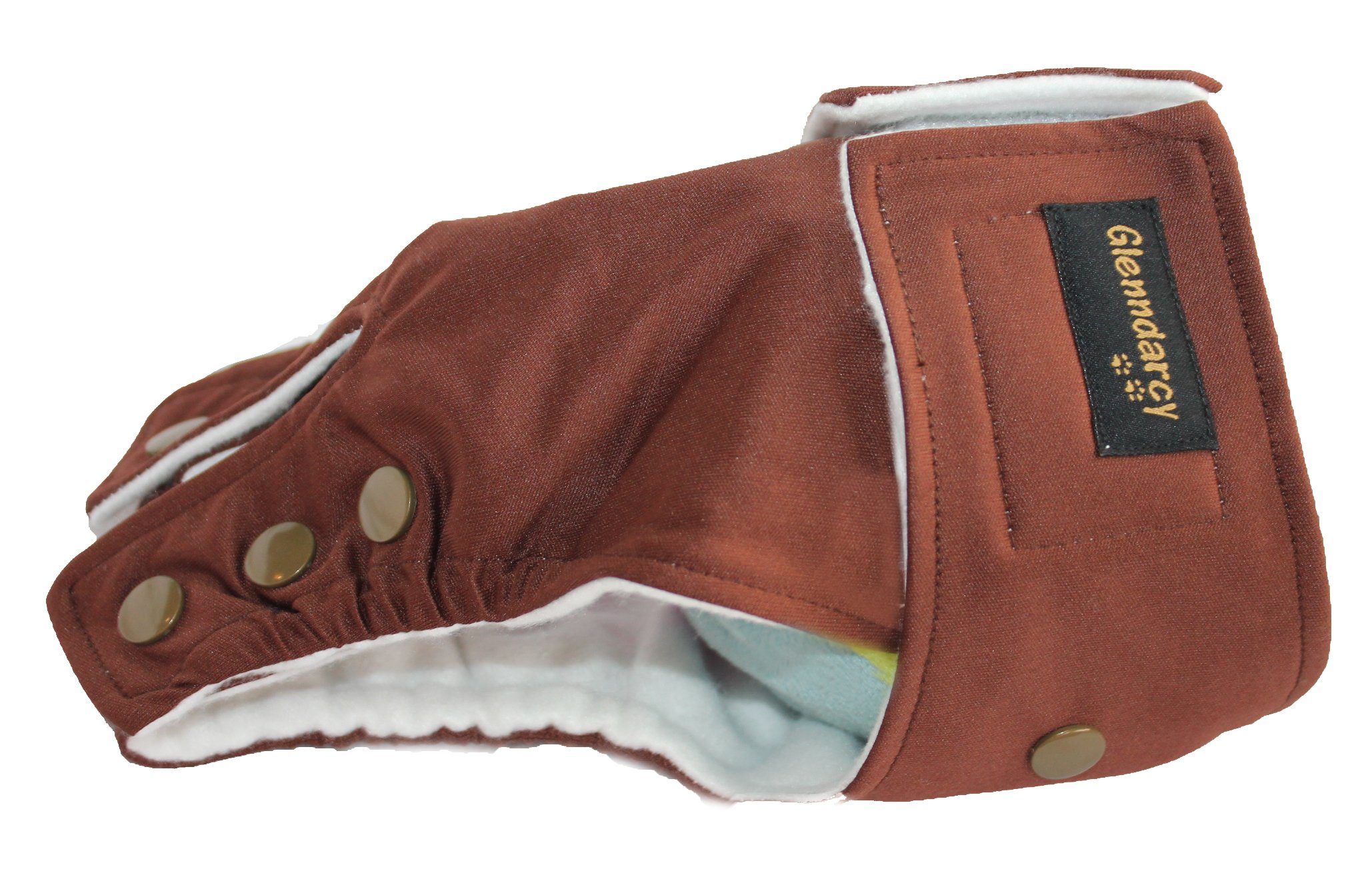 Glenndarcy Adjustable Male Dog Pants Nappy Diaper - Coffee Large and 2 Washable pads — image 1