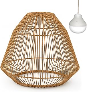 Lumisky Hängeleuchte MAYA NOMAD aus Polyrattan im Boho-Stil mit LED Leuchtmittel weiß/RGB Nomade