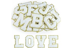 Morcheiong Self Adhesive Chenille Letter Patches
