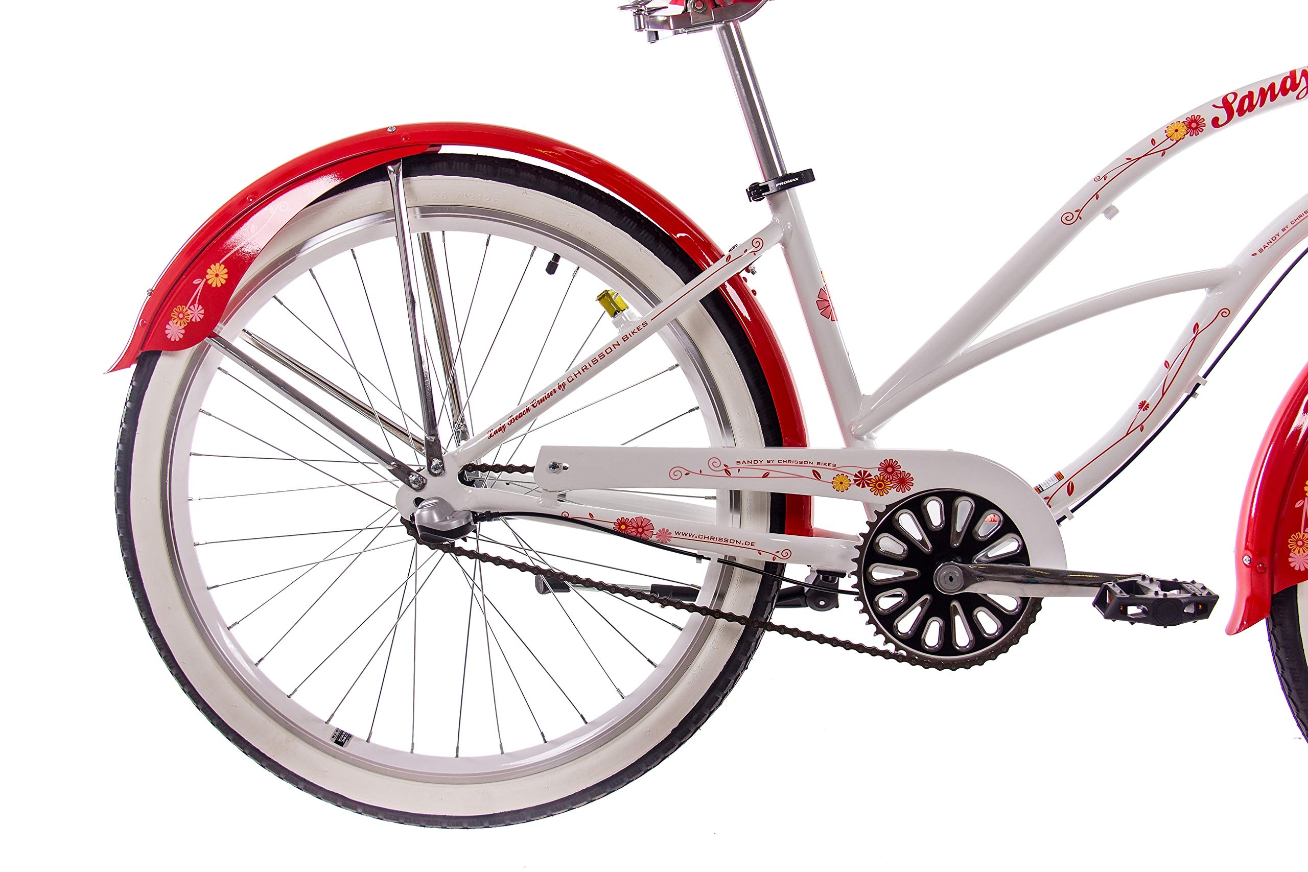 Chrisson Sandy Beachcruiser 26 Zoll Damen Herren 155 - 170 cm Beach Cruiser Fahrrad 3 Gang Nabenschaltung Strandfahrrad