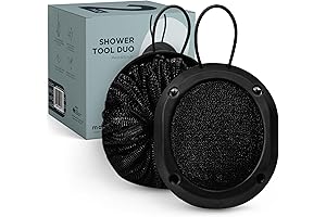 MainBasics 2-in-1 Shower Tool Duo: Loofah Sponge + Exfoliating Scrubber