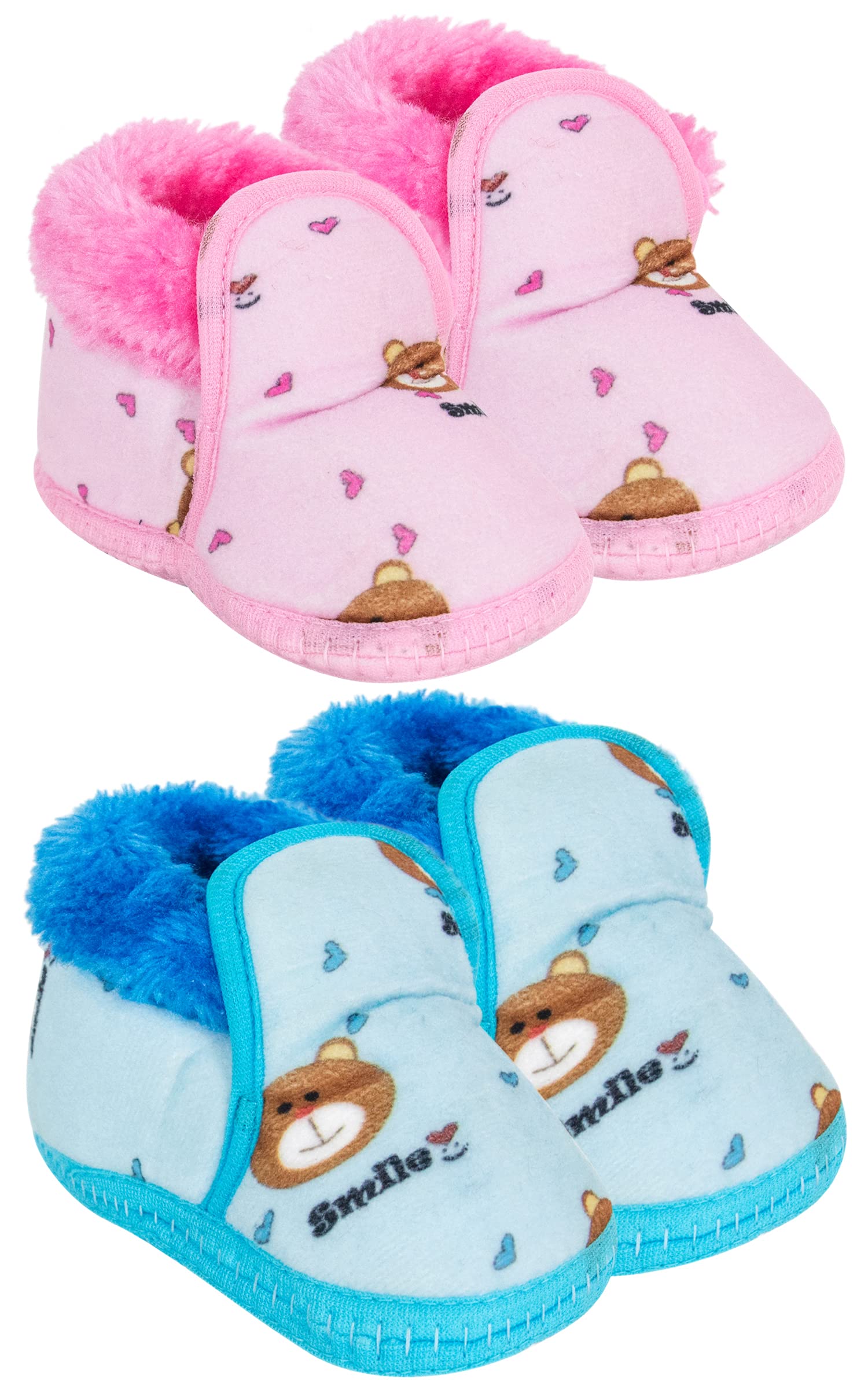 Neska Moda Comfortable Velvet and Fur Booties for Baby Boys & Baby Girls, 9-12 Months- BT838andBT839_9-12 Months (B094NP6QRK) Amazon Price History, Amazon Price Tracker