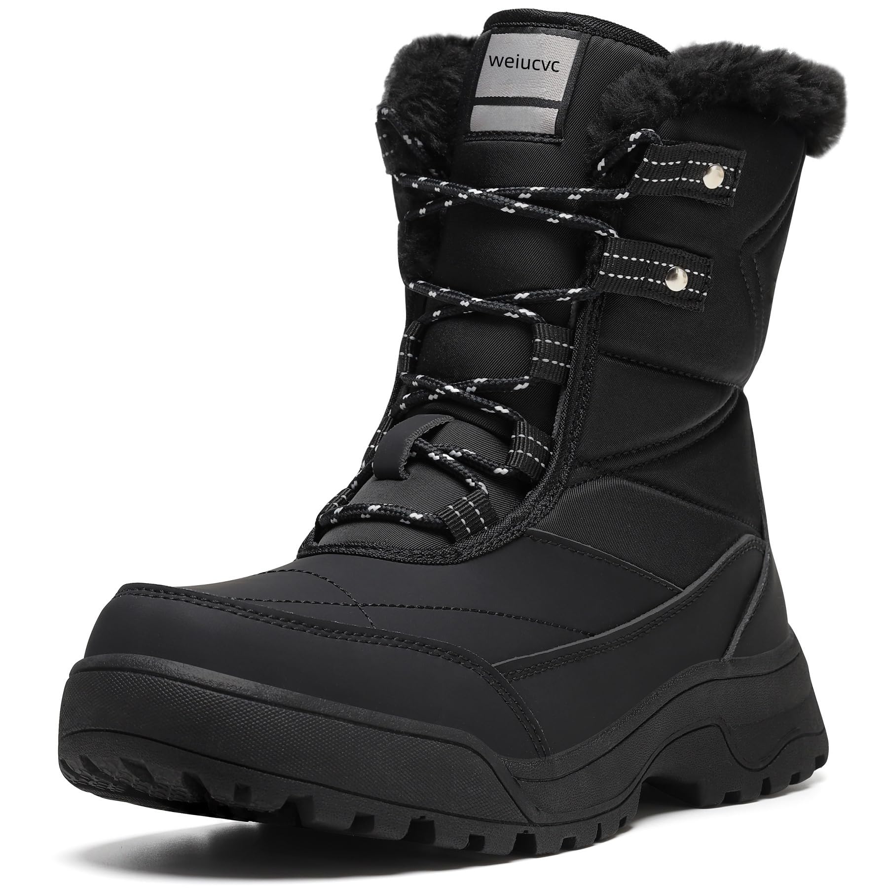 weiucvc Damen warme Winterstiefel, klassisches Design, rutschfeste Outdoor-Reiseschuhe, bequeme Schneestiefel