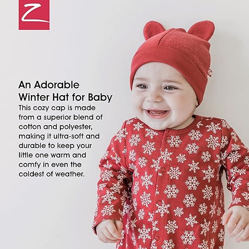 Miniatura 2 de Zutano Sombrero unisex de forro polar para bebé, gorro de invierno para niños y niñas, equipo de bebé para clima frío, gorra infantil