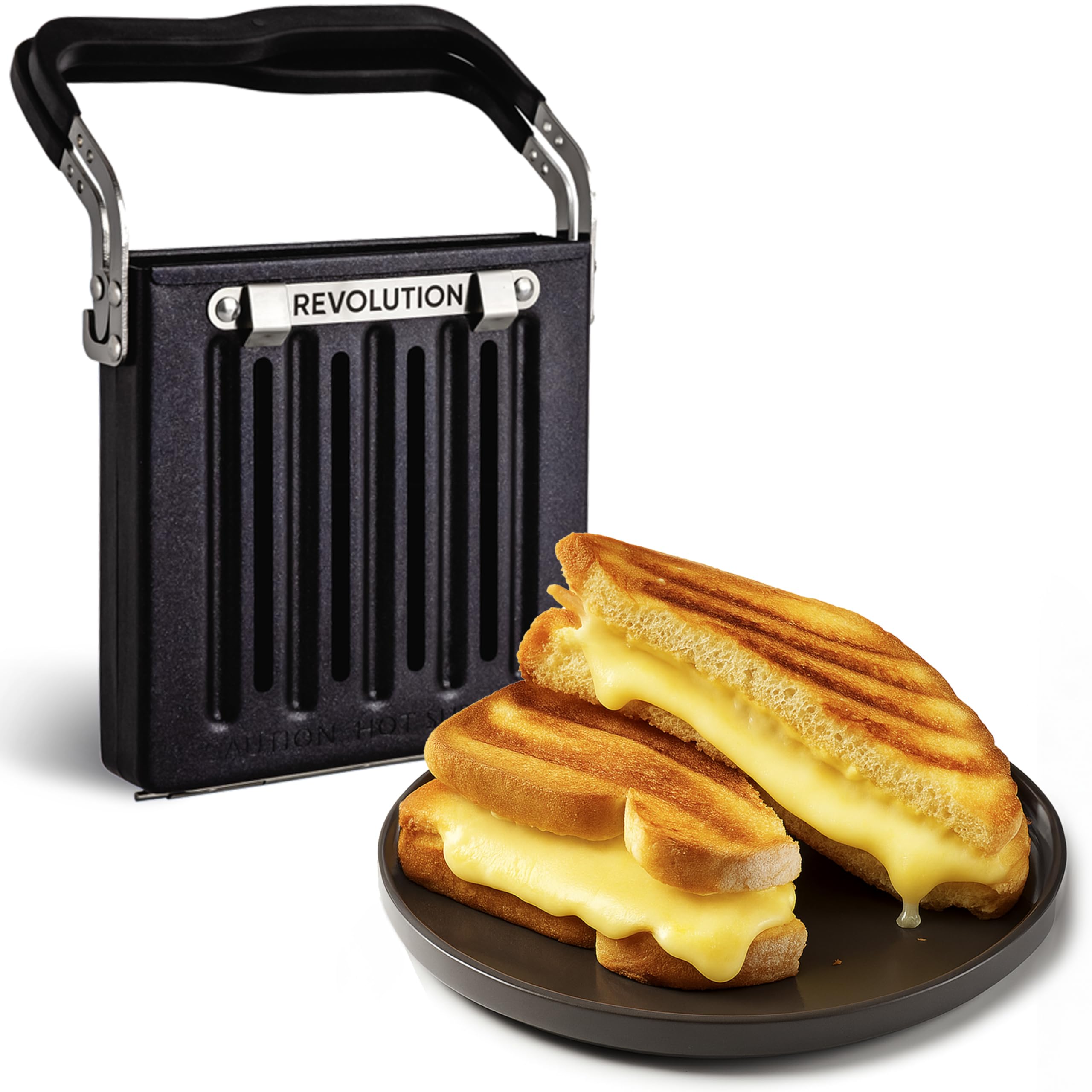 Revolution Toastie Press (Works With All Toasters) Conveniently Toast Delicious Grilled Cheeses, Quesadillas, and Paninis in Your Toaster