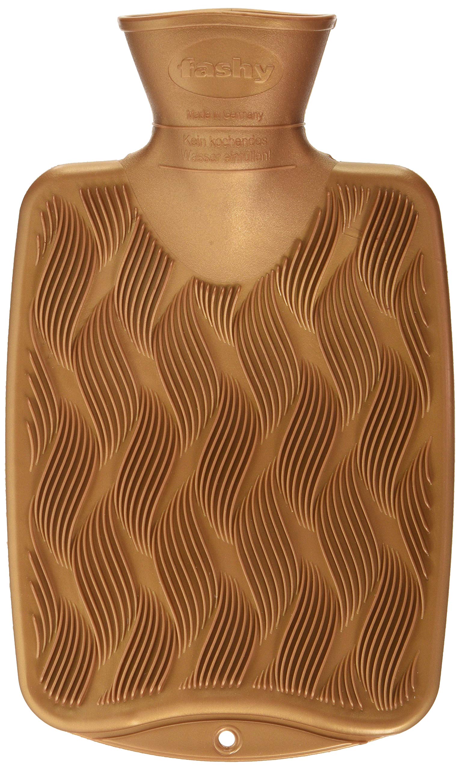 FashyHot Water Bottle Single Ripped with 3D Surface, 0.21, Copper, 210 g, 6404 24