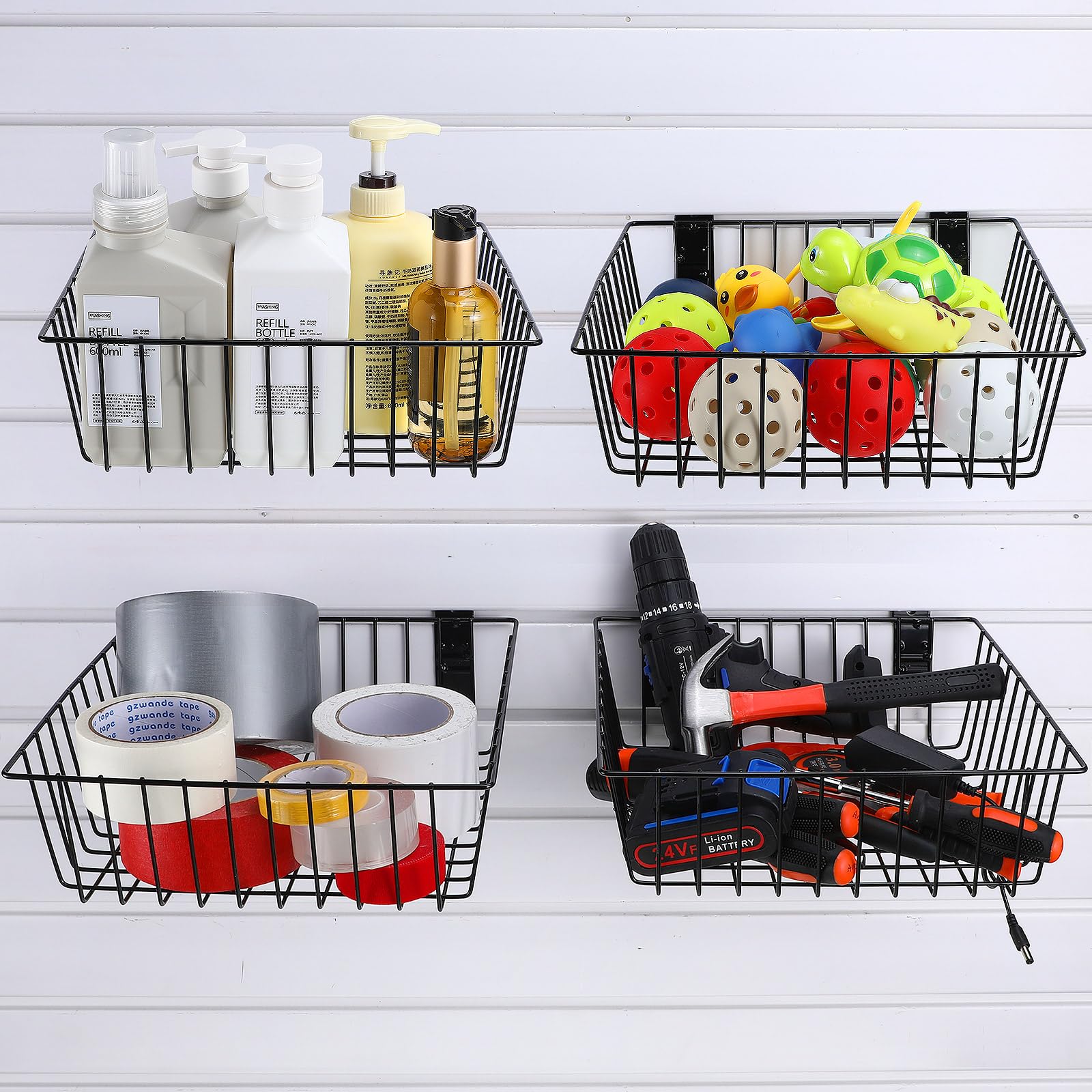 ReliThick 50 Pcs Slatwall Sign Holders - PVC Wall Mount Card Grips For Retail Stores