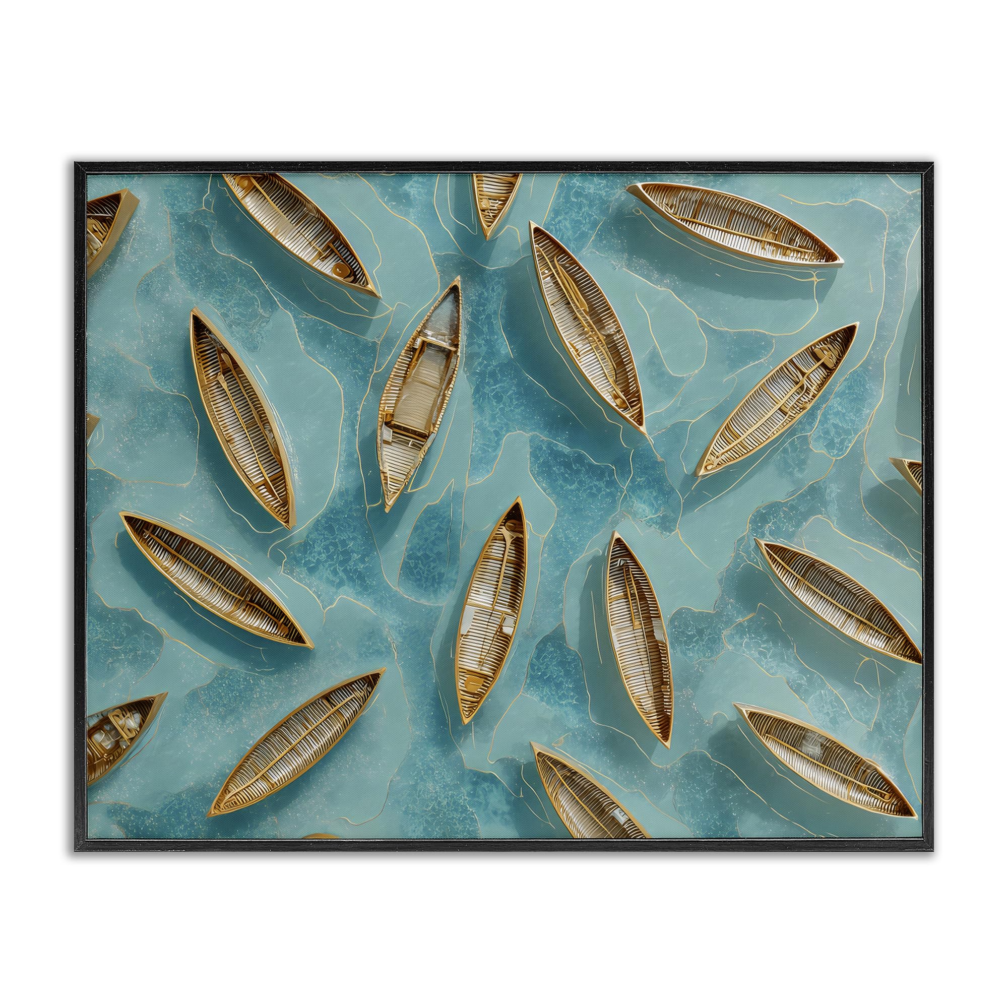 Giclée encadrée Harmonious Canoes Stupell Industries 40x50 cm