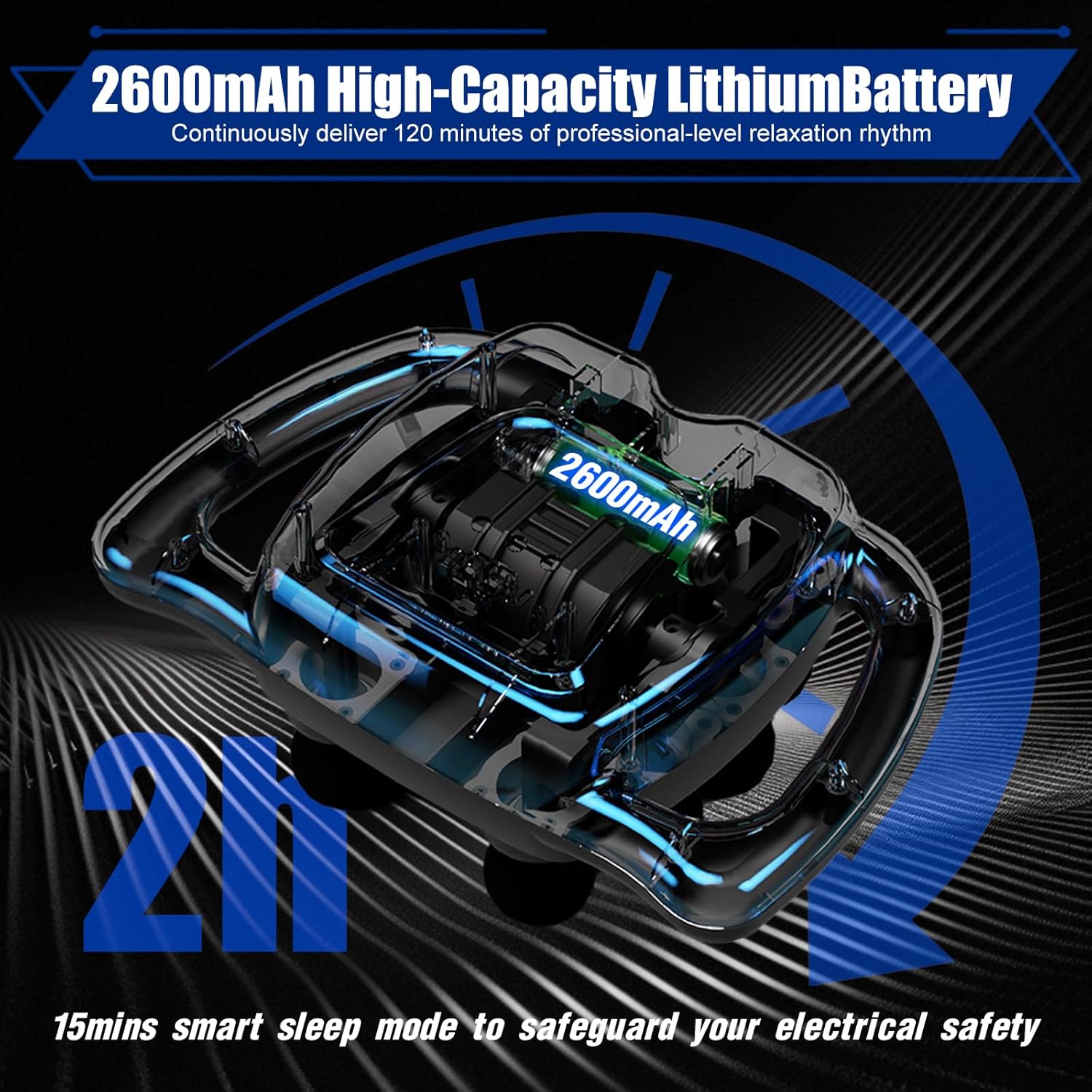 Massage Gun Deep Tissue, 16 Head Percussion Massager with 9 Modes & 99 Speeds, 22800 RPM Quad Motor Muscle Massager for Back Neck Shoulder Legs, Quiet Type-C Rechargeable, Gift for Men Women - Image 5