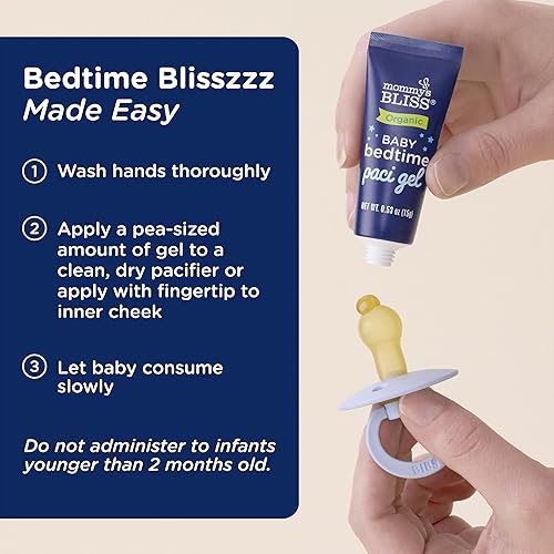Miniatura 4 de Mommy's Bliss Gel orgánico para dormir para bebés, promueve un sueño reparador*, sin melatonina, edad de 2 meses en adelante, 0.53 onzas líquidas
