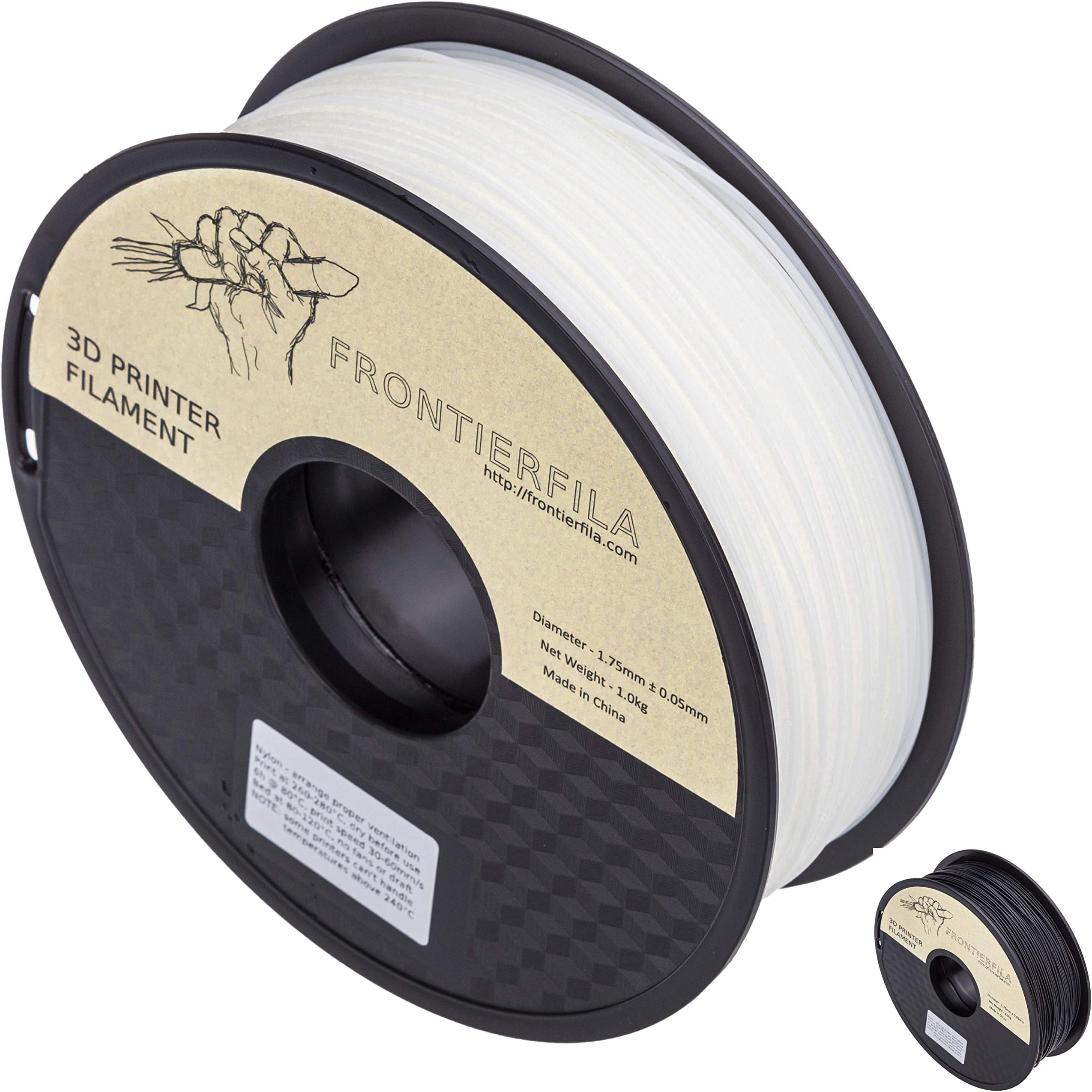 Nylon 1kg 1.75mm White - 3D Printer Filament - FrontierFila