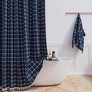 14 Neutral Bathroom Ideas for Calm Timeless Everyday Comfort 65 BTTN Boho Farmhouse Shower Curtain - Linen Rustic Heavy Duty Fabric Show...