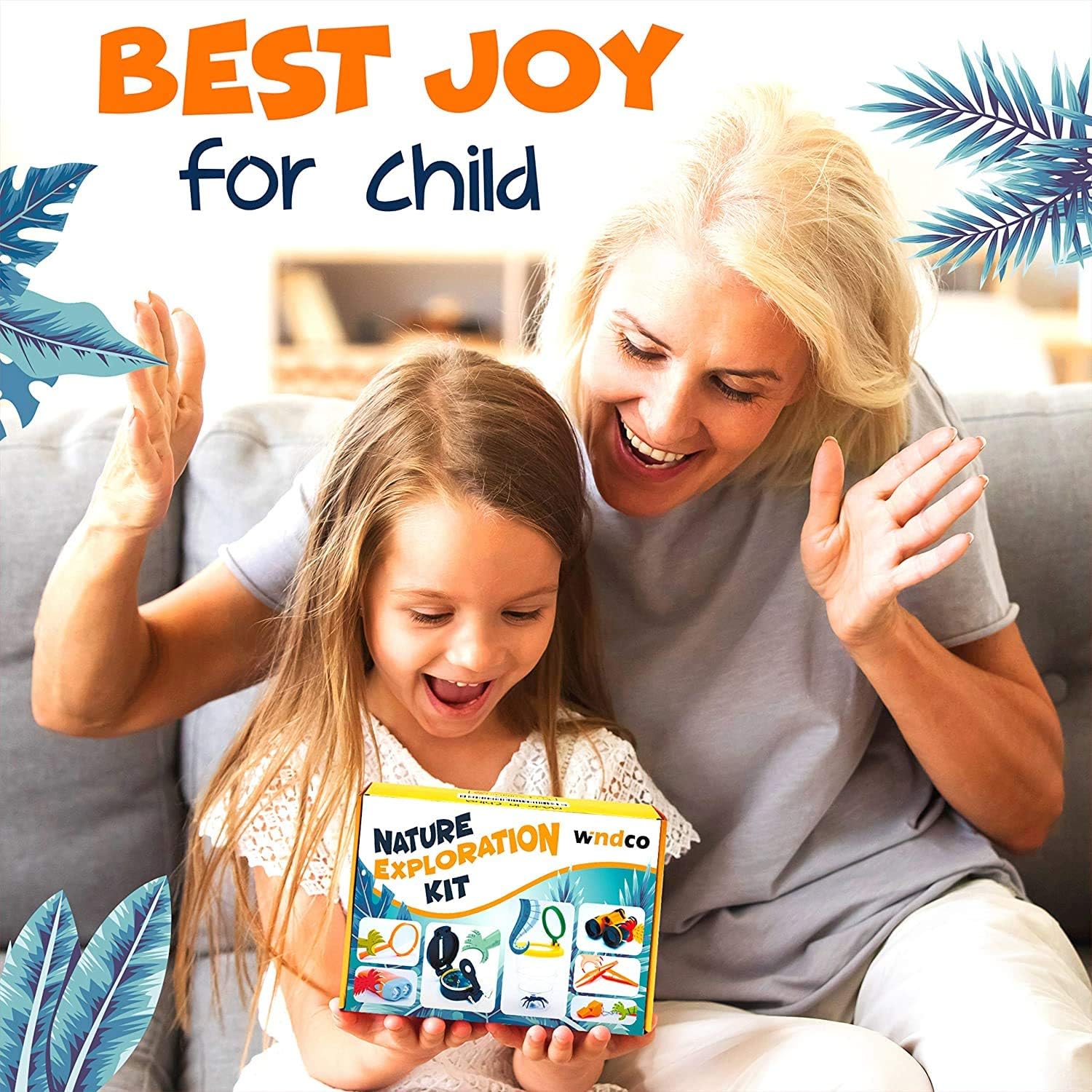 Felly Outdoor Explorer Kit, Kids Binoculars Set with Compass