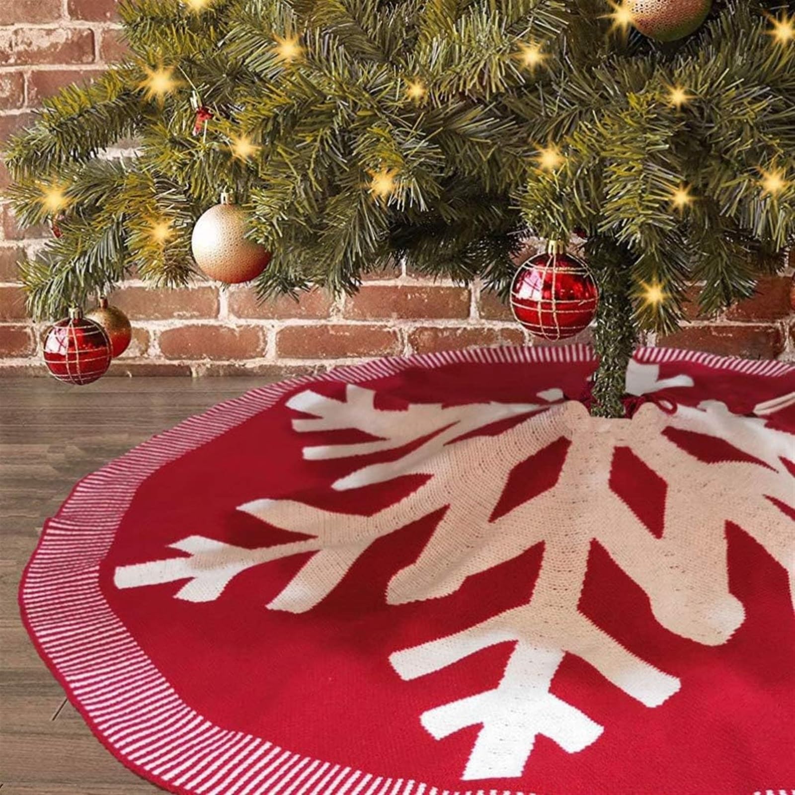 Weihnachtsbaumrock Vintage Weihnachtsbaum Rock Runde Baum Matte Stricken Für Party Home Weihnachtsdekorationen Weihnachtsbaum Teppich