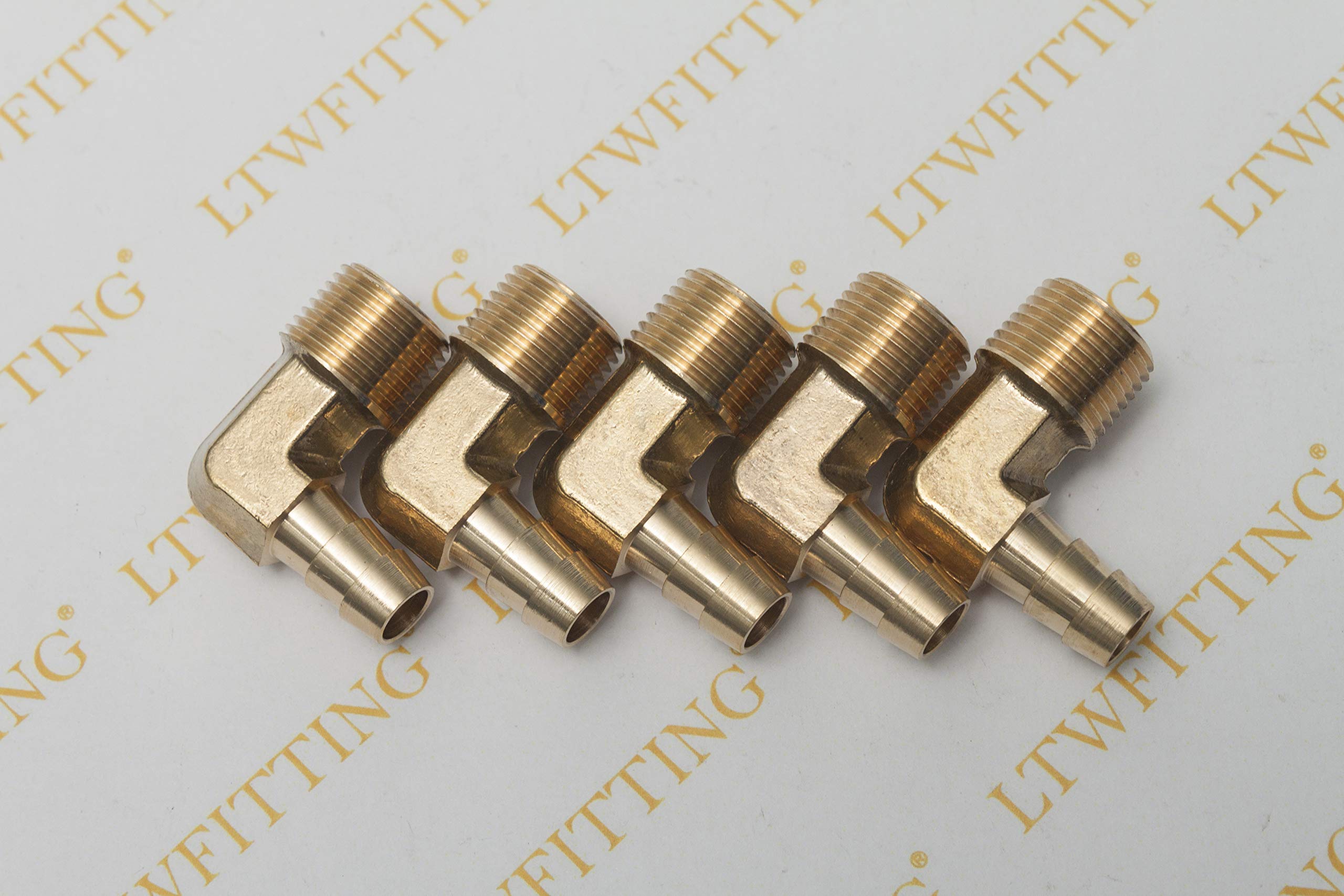 3× Messing Winkel-Schlauchanschluss 90° – 10 Mm Schlauch Auf G1/2 Innengewinde, Mit Drehmutter