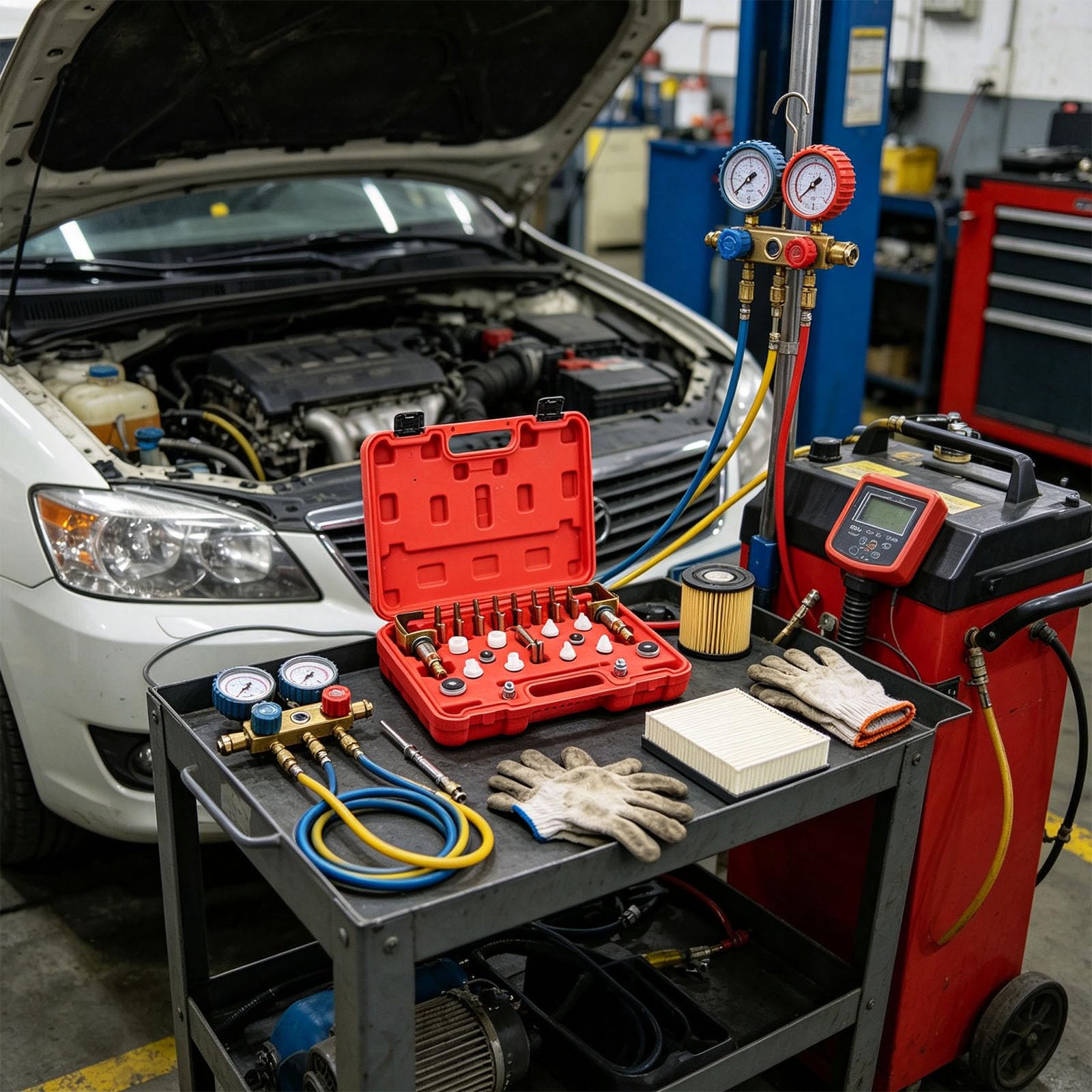 Gruppo strumenti per l ' ispezione della automobilistica Set 26 per rilevamento delle perdite in custodia portatile per l ' area lavoro ' officina riparazione Utilizzo