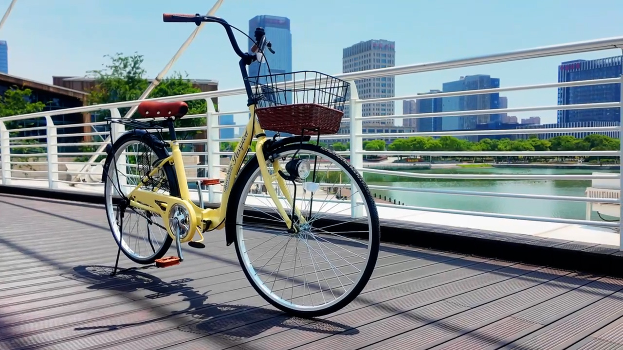 Amazon | AIJYU CYCLE ノーパンク シティサイクル 26インチ 折りたたみ
