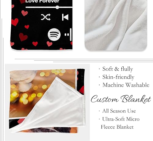 Miniatura 5 de YESCUSTOM Manta de fotos personalizada con collage para él y ella, manta personalizada, regalos para novia, cumpleaños, boda, aniversario, fabricada